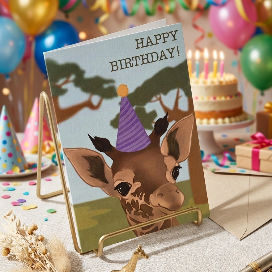 Happy Birthday - Giraffe (5pk) 1